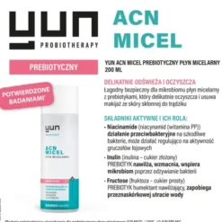 Yun ACN Micel, prebiotyczny płyn micelarny, 200 ml