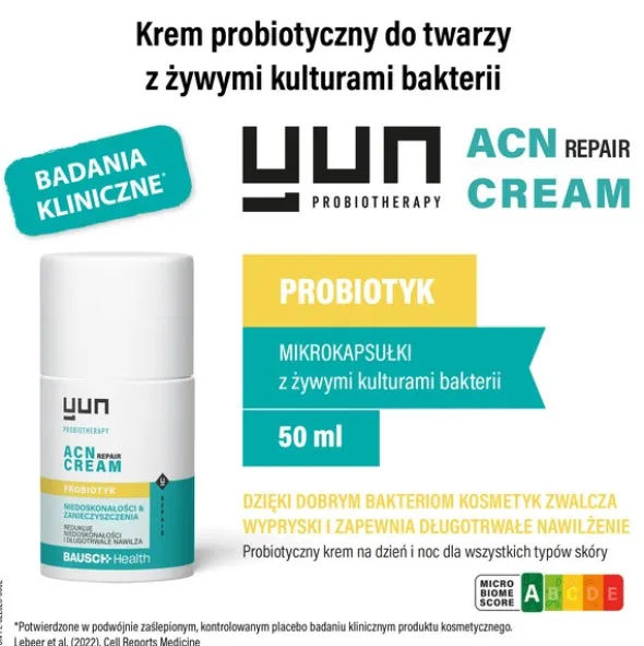Yun ACN Repair Cream, krem probiotyczny, 50 ml