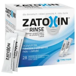 Zatoxin Rinse, zestaw do płukania nosa i zatok, zestaw uzupełniający, 28 sasz.