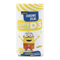 Zdrowe Żelki Minionki Vitamin D 1000, żelki, 50 szt.