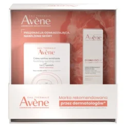 Zestaw Avene Les Essentiels, odżywczy krem rewitalizujący, 50 ml + DermAbsolu, krem wypełniający kontur oka, 15 ml