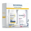 Zestaw Bioderma, Photoderm XDefense Ultra-Fluid, ochronny ultralekki fluid SPF 50+, bezbarwny, 40 ml + Sensibio H2O, woda micelarna do skóry wrażliwej, 250 ml