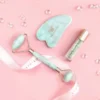 Zestaw Crystallove Jade, roller do twarzy + płytka gua sha + buteleczka roll-on, 1 szt.