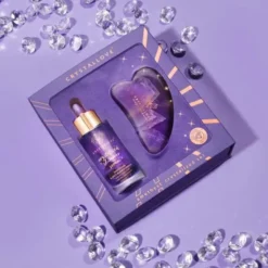 Zestaw Crystallove, serum do twarzy z ametystem, 30 ml + płytka do masażu gua sha, 1 szt.