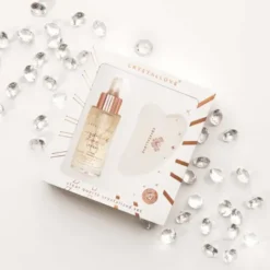 Zestaw Crystallove, serum do twarzy z kryształem górskim, 30 ml + płytka do masażu gua sha, 1 szt.