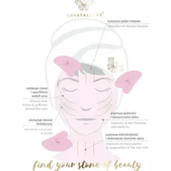 Zestaw Crystallove, serum do twarzy z kryształem górskim, 30 ml + płytka do masażu gua sha, 1 szt.