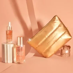 Zestaw Crystallove, serum, 30 ml + mgiełka z kwarcem różowym, 100 ml + kosmetyczka, 1 szt.