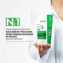 Zestaw Dercos DS, szampon przeciwłupieżowy, włosy suche, 390 ml + opakowanie uzupełniające, 390 ml