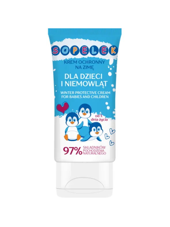 Zestaw Flos-lek Winter Care For Kids, Sopelek, krem ochronny dla dzieci i niemowląt, 40 ml + zimowa wazelina do ust, 10 g