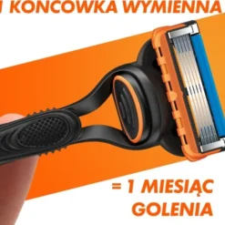 Zestaw Gillette, maszynka do golenia Fusion5 + Fusion, żel do golenia dla skóry wrażliwej, 200 ml