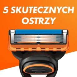 Zestaw Gillette, maszynka do golenia Fusion5 + Fusion, żel do golenia dla skóry wrażliwej, 200 ml
