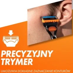 Zestaw Gillette, maszynka do golenia Fusion5 + Fusion, żel do golenia dla skóry wrażliwej, 200 ml