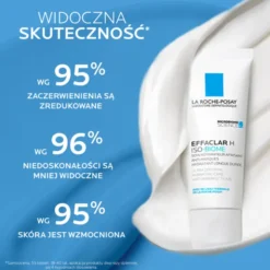 Zestaw La Roche-Posay Effaclar H ISO-Biome, krem nawilżający do twarzy, 40 ml + kojący krem myjący, 390 ml