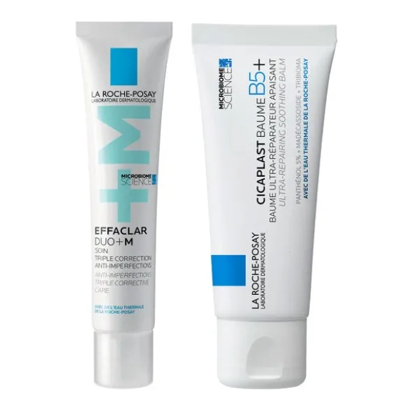 Zestaw La Roche Posay, Effaclar Duo+ M, krem o potrójnym działaniu przeciw niedoskonałościom, 40 ml + Cicaplast Baume B5+, balsam kojący do twarzy i ciała, 40 ml