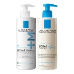 Zestaw La Roche Posay Lipikar, Syndet AP+, krem myjący uzupełniający poziom lipidów, przeciw podrażnieniom skóry, 400 ml + Baume AP+Max, balsam o potrójnym działaniu, 400 ml