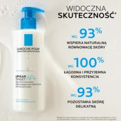 Zestaw La Roche Posay Lipikar, Syndet AP+, krem myjący uzupełniający poziom lipidów, przeciw podrażnieniom skóry, 400 ml + Baume AP+Max, balsam o potrójnym działaniu, 400 ml