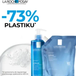 Zestaw La Roche-Posay, Lipikar Gel Lavant, żel myjący, 400 ml + opakowanie uzupełniające refill, 400 ml
