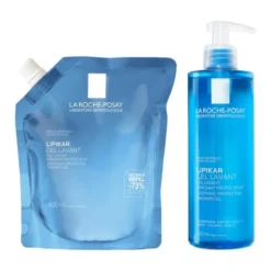 Zestaw La Roche-Posay, Lipikar Gel Lavant, żel myjący, 400 ml + opakowanie uzupełniające refill, 400 ml