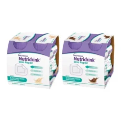 Zestaw Nutridrink Skin Repair, smak czekoladowy, płyn, 4 x 200 ml + Nutridrink Skin Repair, smak waniliowy, płyn, 4 x 200 ml