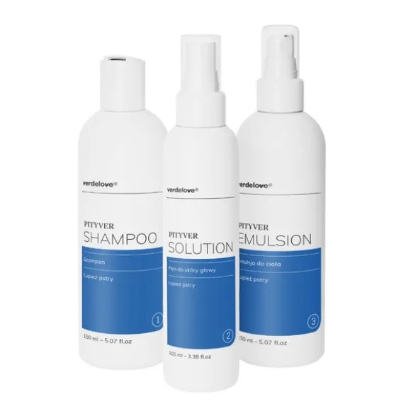 Zestaw Pityver, szampon, 150 ml + emulsja do ciała, 150 ml + płyn do skóry głowy, 100 ml