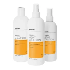 Zestaw Promocyjny Psorisel, szampon, 200 ml + emulsja na noc, 200 ml + płyn do skóry głowy, 150 ml