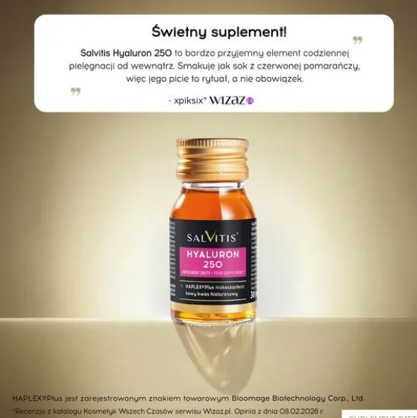 Zestaw Salvitis Hyaluron 250, 30 ml x 30 szt. + Salvitis Collagen 12000, 30 ml x 30 szt.