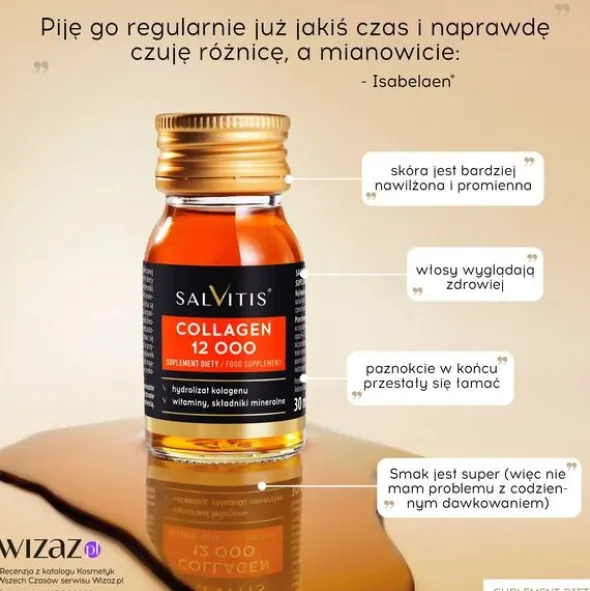 Zestaw Salvitis Hyaluron 250, 30 ml x 30 szt. + Salvitis Collagen 12000, 30 ml x 30 szt.