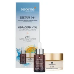 Zestaw Sesderma, Hidraderm Hyal, serum liposomowe, 30 ml + C-Vit, nawilżający krem do twarzy, 50 ml