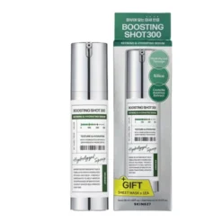 Zestaw Skin627 Boosting Shot 300 + Cica with Green Tea Sheet Mask, serum, 50 ml + maseczka, 22 ml