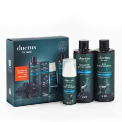 Zestaw Sylveco Duetus For Men, żel pod prysznic 3w1, 300 ml + szampon do włosów, 300 ml + krem do twarzy, 50 ml