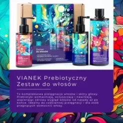 Zestaw Sylveco Vianek, wcierka prebiotyczna do skóry głowy, 150ml + prebiotyczny peeling kwasowy do skóry głowy, 150g + prebiotyczny szampon wzmacniający, 300ml