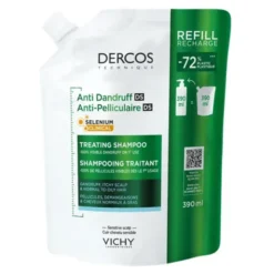 Zestaw Vichy Dercos DS, szampon przeciwłupieżowy, włosy normalne i przetłuszczające się, 390 ml + opakowanie uzupełniające, 390 ml