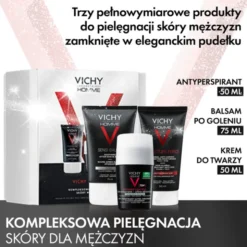 Zestaw Vichy Homme, Sensi Baume, balsam po goleniu, 70 ml + Structure Force, krem, 50 ml + Extreme Control, Antyperspirant w kulce 72h, 50 ml