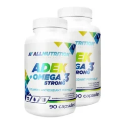 Zestaw 2 x Allnutrition ADEK + Omega 3 Strong, kapsułki, 90 szt.