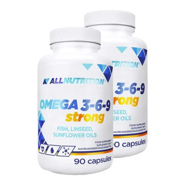 Zestaw 2 x Allnutrition Omega 3-6-9 Strong, kapsułki, 90 szt.