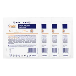 Zestaw 4x DOZ PRODUCT, gaza jałowa, bawełniana, 17-nitkowa, 1 m2