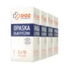 Zestaw 4x DOZ PRODUCT Opaska elastyczna tkana z zapinką, 5 m x 10 cm, 1 szt.