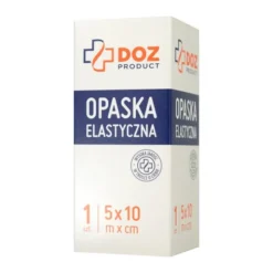 Zestaw 4x DOZ PRODUCT Opaska elastyczna tkana z zapinką, 5 m x 10 cm, 1 szt.
