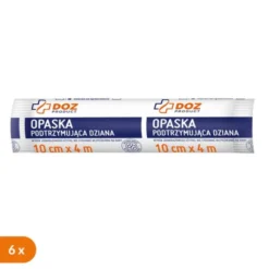 Zestaw 6x DOZ PRODUCT Opaska podtrzymująca dziana, 4 m x 10 cm
