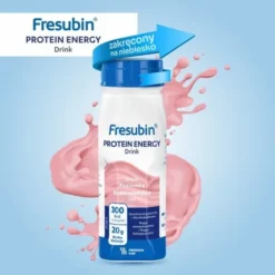 Zestaw 4x Fresubin Protein Energy Drink, płyn o smaku poziomkowym, 4 x 200 ml