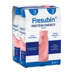 Zestaw 4x Fresubin Protein Energy Drink, płyn o smaku poziomkowym, 4 x 200 ml