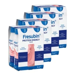 Zestaw 4x Fresubin Protein Energy Drink, płyn o smaku poziomkowym, 4 x 200 ml