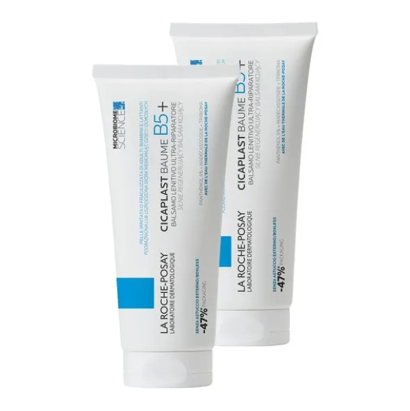 Zestaw 2 x La Roche-Posay Cicaplast Baume B5+, balsam kojący do twarzy i ciała, 100 ml