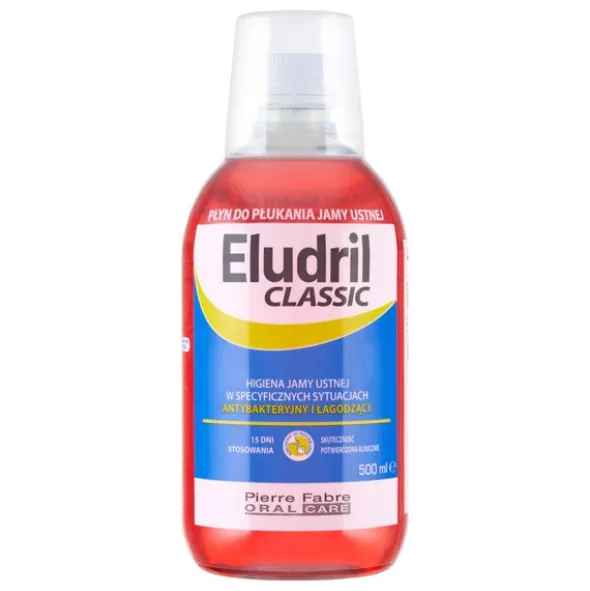 Zestaw 2 x 500 ml, Eludril Classic, płyn do płukania jamy ustnej