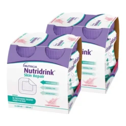 Zestaw 2 x Nutridrink Skin Repair, smak truskawkowy, płyn, 4 x 200 ml
