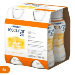 Zestaw 4 x Resource 2.0, płyn o smaku waniliowym, 4 x 200 ml