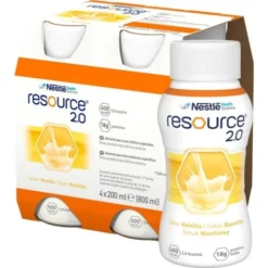 Zestaw 4 x Resource 2.0, płyn o smaku waniliowym, 4 x 200 ml
