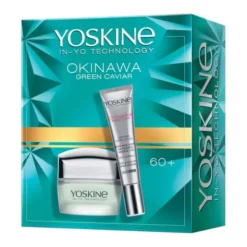 Zestaw Yoskine Okinawa, Green Caviar, krem na dzień/noc 60+, 50 ml + Green Caviar, krem pod oczy, 15 ml