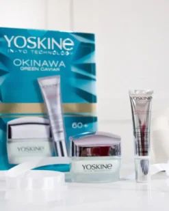 Zestaw Yoskine Okinawa, Green Caviar, krem na dzień/noc 60+, 50 ml + Green Caviar, krem pod oczy, 15 ml