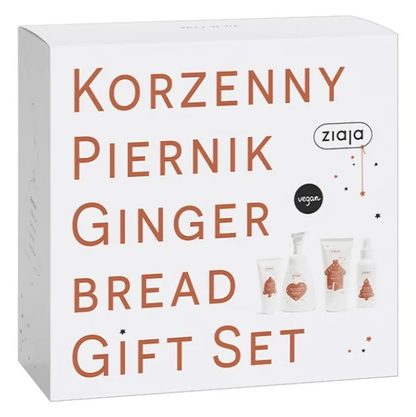 Zestaw, Ziaja Korzenny Piernik, pianka do mycia, 250 ml + mgiełka do ciała, 100 ml + żel pod prysznic, 160 ml + krem do rąk, 50 ml